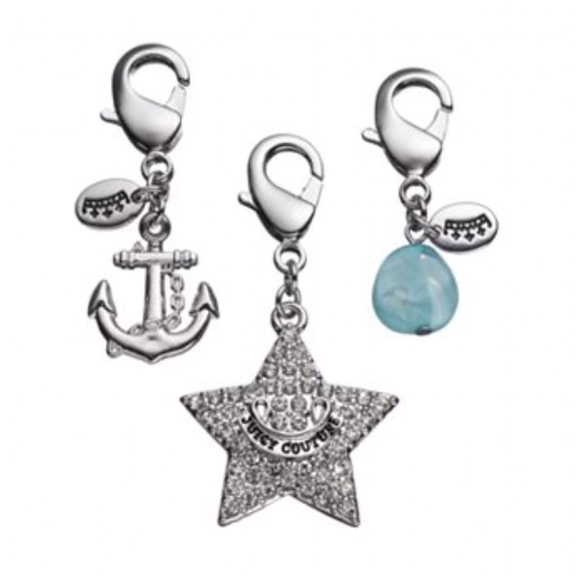 Juicy Couture Jewelry - Juicy Couture Silver Anchor Star Charm Set NWT